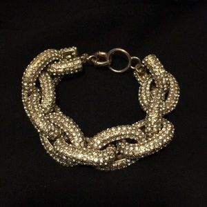 JCrew Pave Link Bracelet